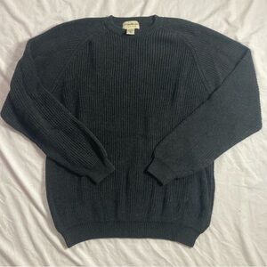 Eddie Bauer Men’s Cotton Crewneck Sweater Size XL Tall Gray